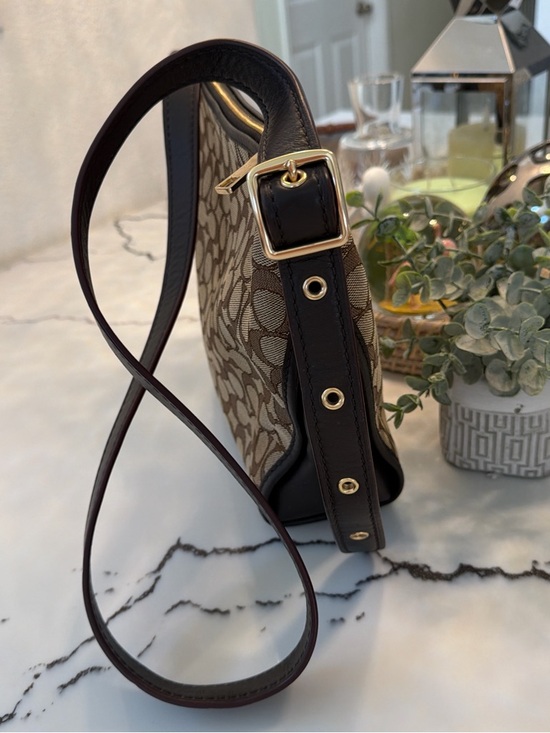 Coach Brown Signature Canvas Crossbody with Dark Leather Trim - Picture 4 of 16